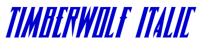 Timberwolf Italic шрифт